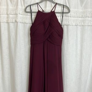 Wine bridesmaid or wedding guest dress